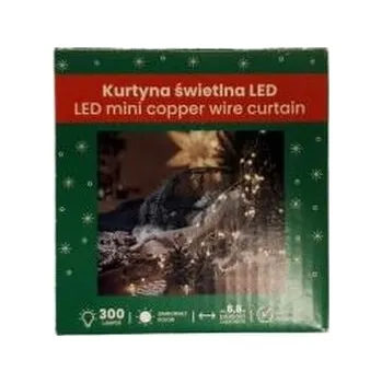 Vánoční dekorace Kurtyna świetlna LED zimnobiałe 6,8m