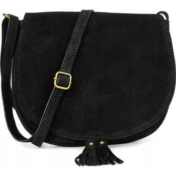 Kabelka Beltimore kabelka přes rameno z pravé semišové kůže, černá