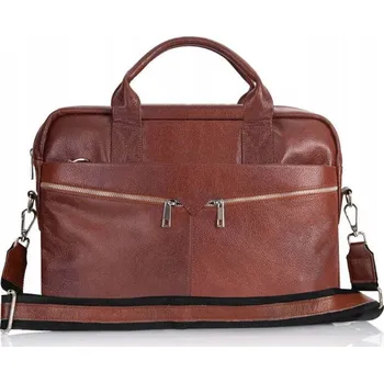 Hnědá kožená pánská taška na notebook Tizano TM01