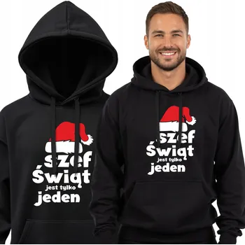 Pánská mikina MIKINA S KAPUCÍ PÁNSKÁ K VÁNOCŮM DÁREK VÁNOČNÍ ŠÉF VÁNOC L
