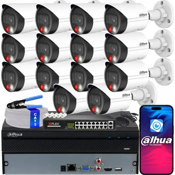 IP kamera Monitorovací sada 14x IPC-HFW2649S-S-IL 6MP DAHUA WizSense IR30 Dual Light