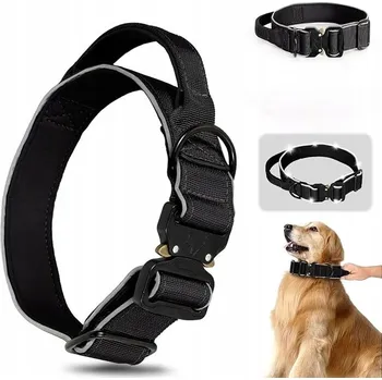 Obojek pro psa Nastavitelný a Reflexní Obojek pro Velkého Psa Velikost L Černý