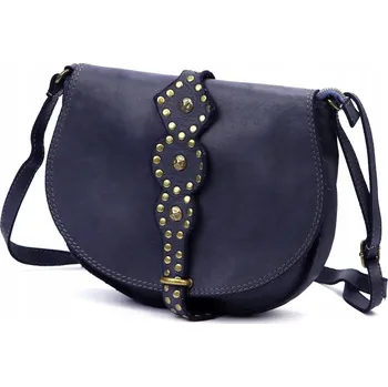 Kabelka Vera Pelle kabelka kožená kabelka přes rameno z pravé kůže, modrá