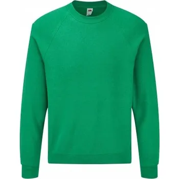 Pánská mikina Pánská mikina Raglan Sweat Fruit of the Loom Retro Heather Green M