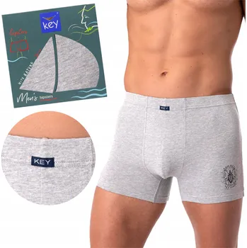 Pánské spodní prádlo Pánské boxerky Key Mxh 254 B25 M-2Xl XL šedé