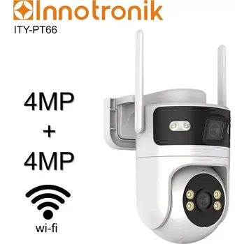 IP kamera Duální wi-fi IP kamera Innotronik ITY-PT66 (1x statický 4MPix + 1x otočný PTZ 4Mpix objektiv s funkcí autotracking)