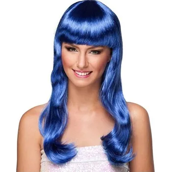 Barva na vlasy Boland Chique Paruka Syntetické dlouhé rovné vlasy s ofinou Účes EM Světový pohár Doplňky Kostýmní