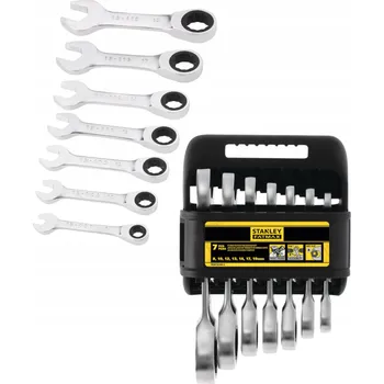 Klíč STANLEY SADA OČKO-PLOCHÝCH KLÍČŮ S RÁČNOU 7 KUSŮ FMMT82900-0