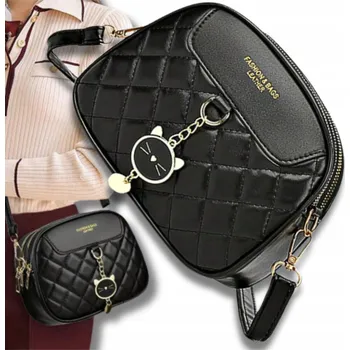 Kabelka Taška kabelka přes rameno EdiBazzar eko kůže černá