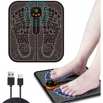 Masážní přístroj ELEKTROSTIMULÁTOR SVALŮ EMS MASÁŽNÍ PŘÍSTROJ NA NOHY MASÁŽNÍ PODLOŽKA PRO AKUPRESURU