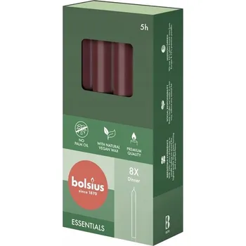 Svíčka Tradiční parafinová svíčka bez vůně Bolsius 8 ks