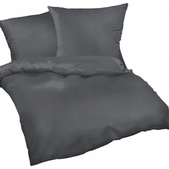 Povlečení Krepové povlečení 140x200 grafitové 37 jednobarevné 100% bavlna knoflíky