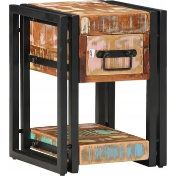 Noční stolek Noční stolek 2 ks 40x40x40 cm Masivní recyklované dřevo