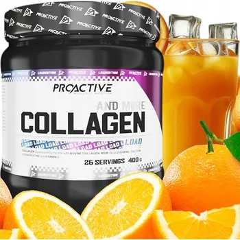 Kloubní výživa Kolagen v prášku pro zdravé kosti a pleť s MSM ProActive LOAD pomeranč 400 g