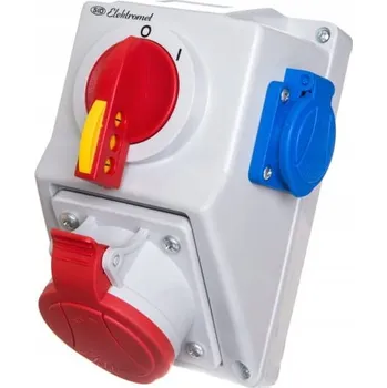 Elektrická zásuvka Hermetická Elektrická Zásuvka Elektromet šedá