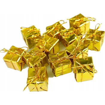 Vánoční dekorace VÁNOČNÍ BAŇKY NA STROMEČEK ZLATÉ 12 kusů