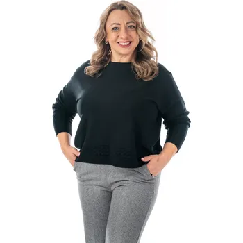 Dámský svetr Dámský svetřík PRIYANKA Černá 38/42