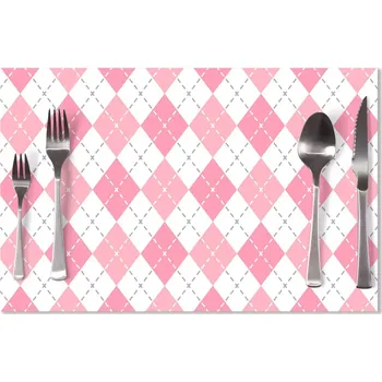 prostírání Sablio Prostírání Růžové a bílé kosočtverečky: 40x30cm