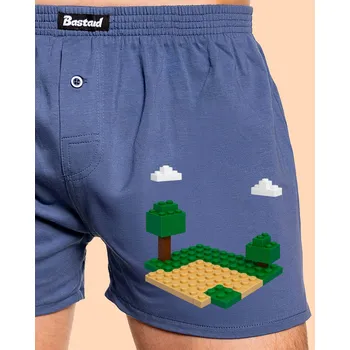 Trenýrky Bastard Lego postava z vlastní fotky pánské trenky Blue