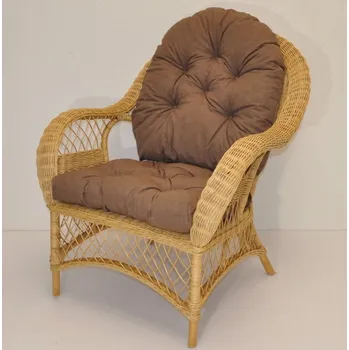 Zahrada Axin Trading s.r.o. Ratanové křeslo Florida medové polstr hnědý melír