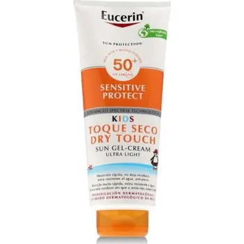 Přípravek na opalování Eucerin Sun Kids Sensitive Protect Dry Touch Gel-Cream SPF50+ lehký gelový krém na opalování pro citlivou pokožku 400 ml