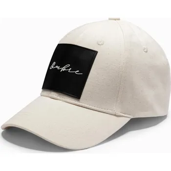 Módní doplněk Ombre Clothing Pánská kšiltovka Lum krémová Univerzální V4 OM-ACCS-0101