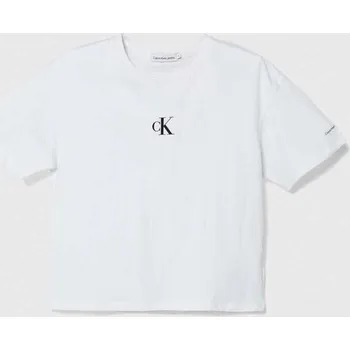 Dětská móda Bavlněné tričko Calvin Klein Jeans IG0IG02136.9BYX bílá 00X, vel. 176