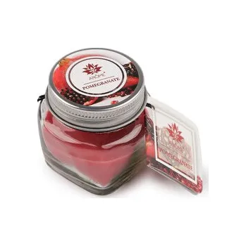 Svíčka Malá vonná svíčka ve skle s jmenovkou 28 g Fruit, Floral - 1 ks - 16 (Pomegranate) červená