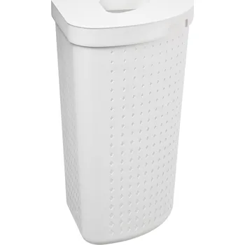 Koš na prádlo Rohový koš na prádlo Plast Team 62 l bílý s úchyty