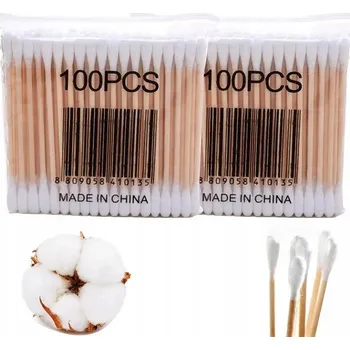 Bambusové tyčinky do uší 200 KUSŮ Hygienické Ekologické s Pouzdrem