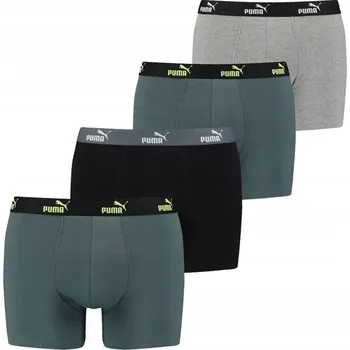 Boxerky Y8597 Puma pro každý den Spodní Prádlo Boxerky pánské Puma Solid Boxer 4-Pack 4 páry XL