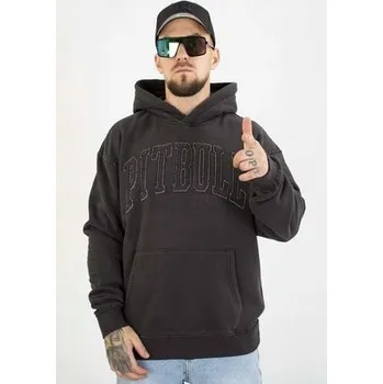 Pánská mikina Pánská mikina s kapucí Pitbull Washed ORLANDO Volnější Sportovní Střih
