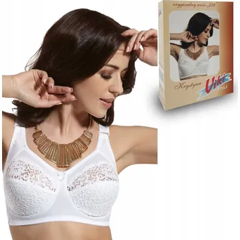 Dámské spodní prádlo VIKI 579 Podprsenka KRYSTYNA měkká velká BÍLÁ 95H