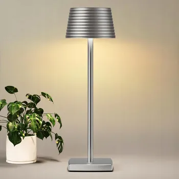 Stojací lampa NOČNÍ LAMPA LED VOLNĚ STOJÍCÍ UNIVERZÁLNÍ STŘÍBRNÁ 35cm SE ZÁSTRČKOU