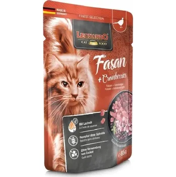 Krmivo pro kočku Leonardo Finest vlhké krmivo pro kočky - bažant, 85g