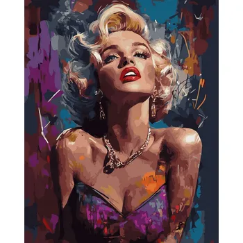 MALOVÁNÍ PODLE ČÍSEL Žena Obrázky k Malování Podle Čísel s Rámem 40x50