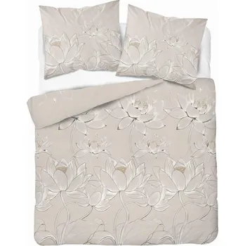 Povlečení Povlečení 220x200 Květiny na béžovém pozadí