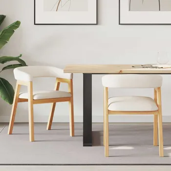 Jídelní židle 2 pcs Přírodní 54 x 57 x 73 cm