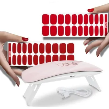 BOTÉ - 2 x 20 UV gelových laků na nehty + UV lampa - základní sada (počáteční červená)