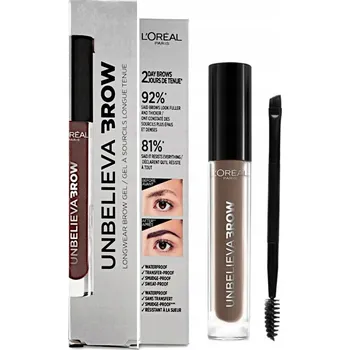 Tužka na obočí LOREAL UNBELIEVA GEL NA OBOČÍ S KARTÁČKEM DLOUHOTRVAJÍCÍ MAKE-UP CHATAIN (KAŠTANOVÁ)