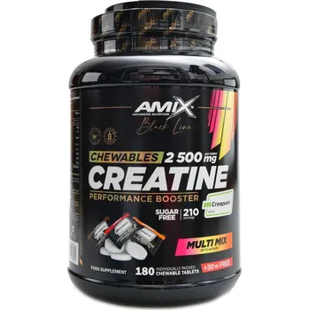 Sport Amix Black line Creatine creapure 2500mg chewable tabs zero sugar 210 tablet multiflavors