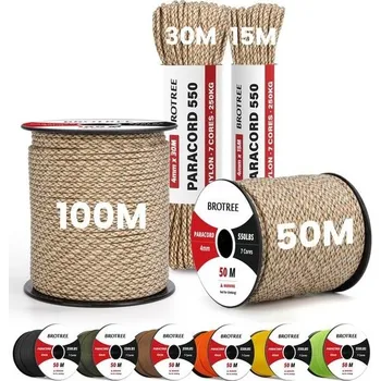 Kompresor Paracord Brotree 550 4mm 15m nylonový