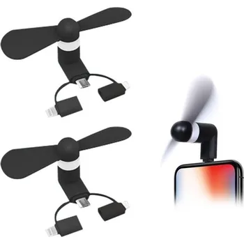 Mini ventilátor pro telefon, 3 v 1 typ C