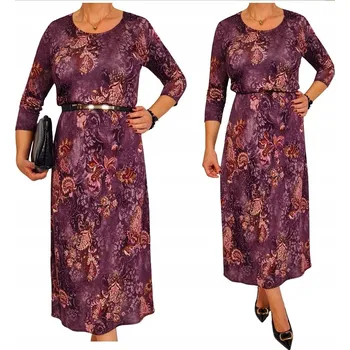 Dámské šaty ŠATY áčkového střihu bordó (vínová) zeštíhlující 42 44 46 48 50 52 54 56