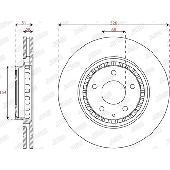 Brzdový kotouč Brzdový kotouč JURID 563714JC
