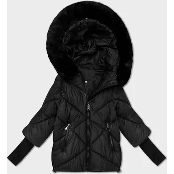 Černá lehká volná dámská bunda s kapucí Minority (M6-6031-1) odstíny černé XXL (44)