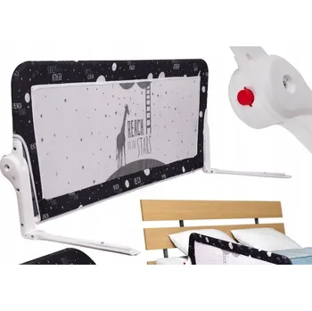 Dětská zábrana Ochranná zábrana k posteli otevírací 200 cm černá