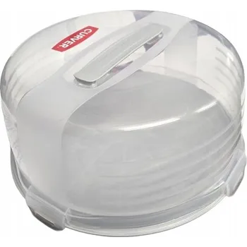 Dóza na potraviny CURVER Nádoba na dort kulatý 35x35x15 cm s rukojetí ŠEDÁ