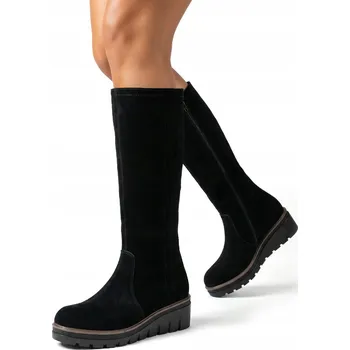 Dámské kozačky Wojtyłko dámské kozačky nad koleno na klínku, velikost 39