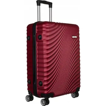 PETERSON Stylový cestovní kufr střední velikosti, tvrdý, 4 kolečka, odolný